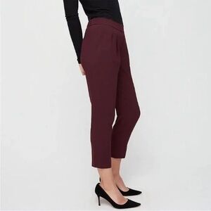 Aritzia Babaton Conan Pants in Burgundy